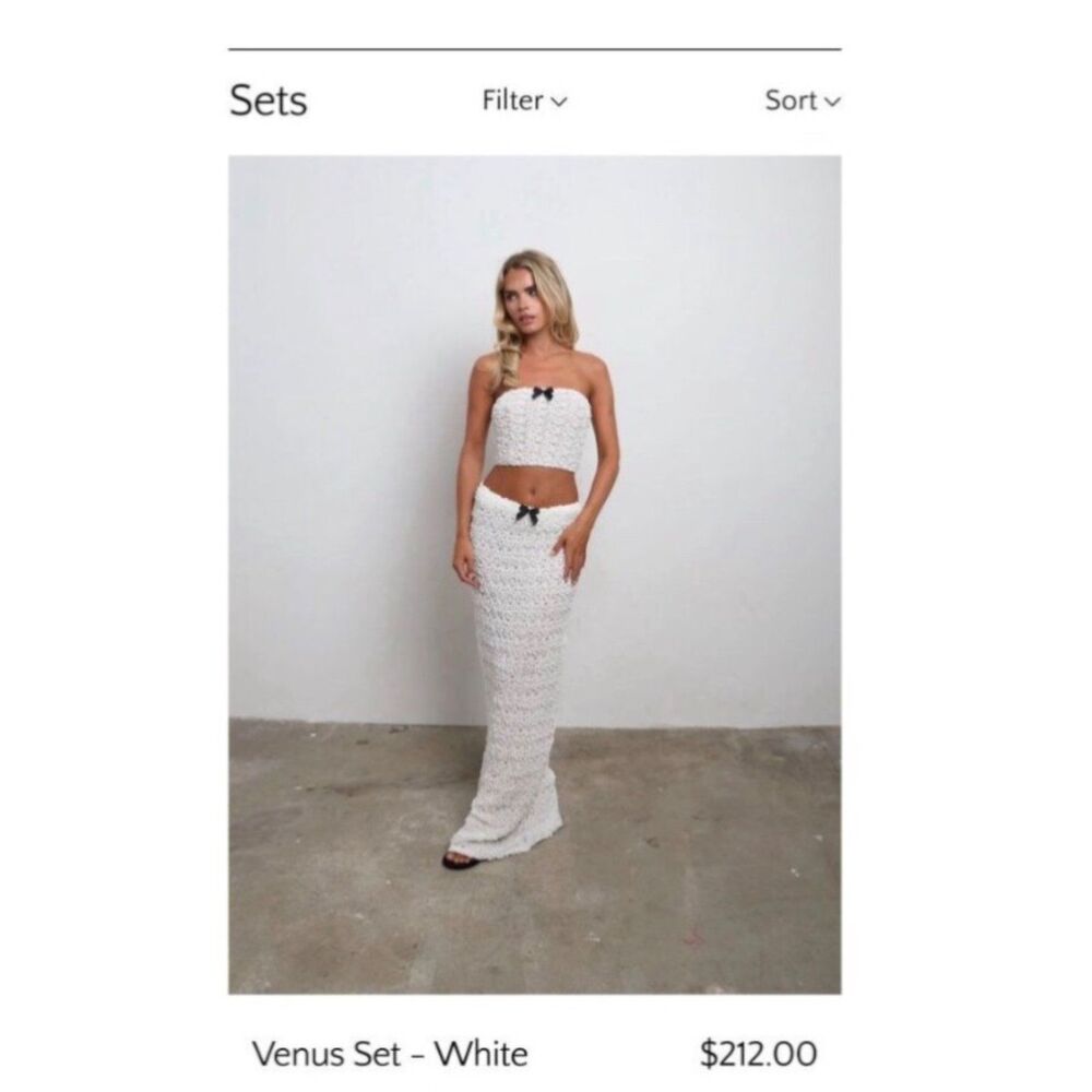 Halden London Venus Luxury Super Stretchy Bubble White Mermaid-Maxi Skirt Size M - Picture 12 of 15